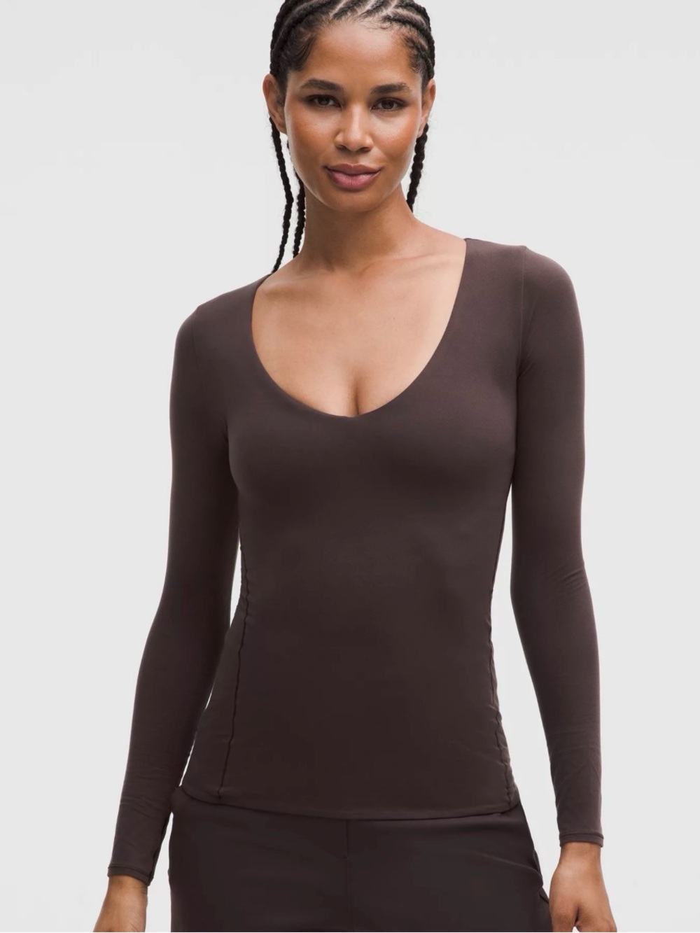 lululemon athletica Wundermost Nulu Ultra Soft Long Sleeve Top - Brown